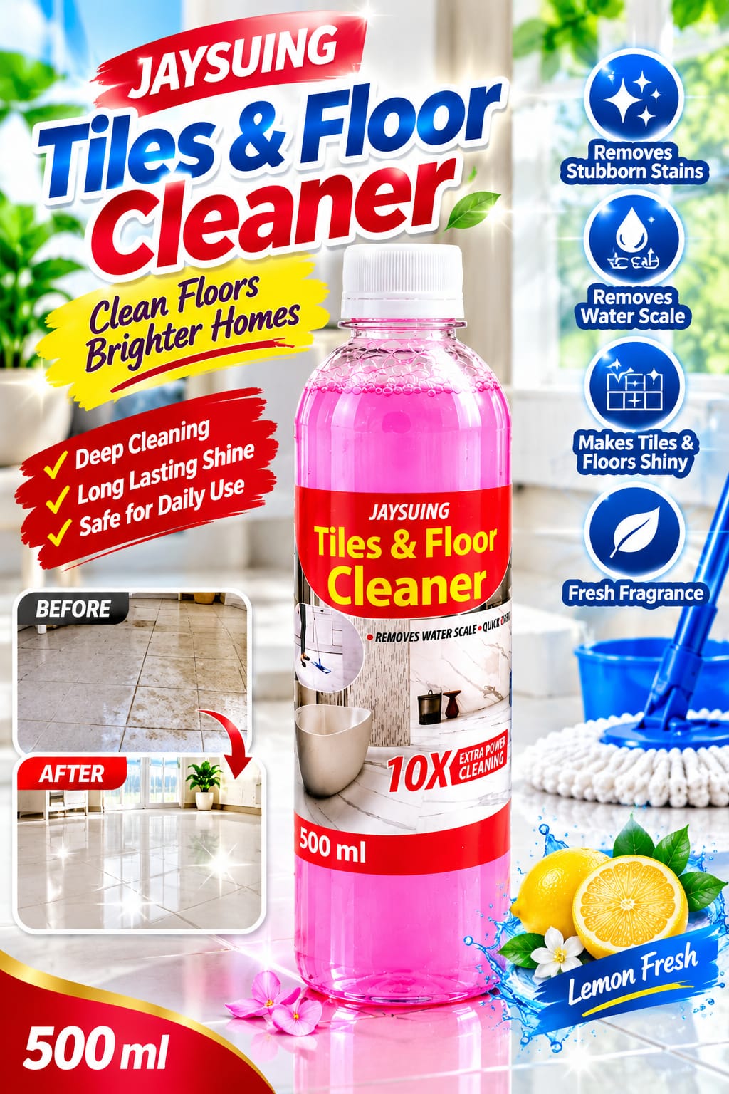 Tiles & Floor cleaner 450ml 2pcs